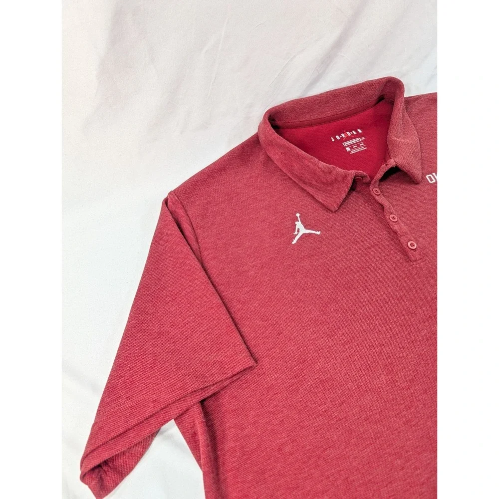 Oklahoma‎ Sooners OU Shirt Men's 3XL Polo Heathered Red Crimson Jordan Standard